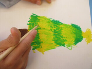 スクラッチで描いたツリーの写真