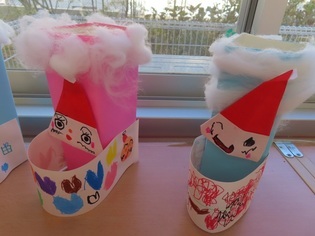 子どもたちが作ったブーツの写真