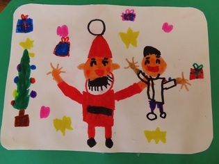 子どもが描いた手紙の写真