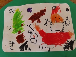 子どもが描いた手紙の写真