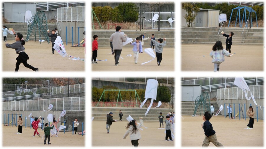 凧あげの様子