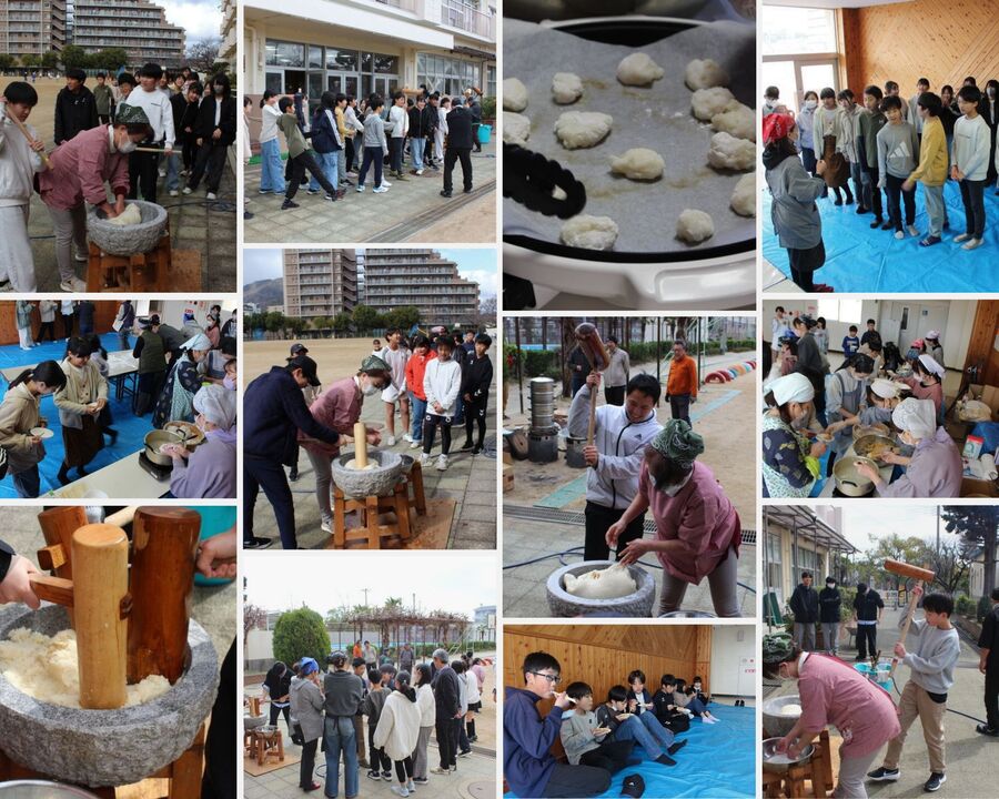 6年生もちつき大会の様子