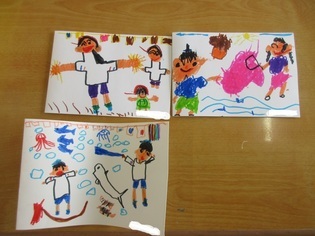 子どもたちが描いた思い出の絵