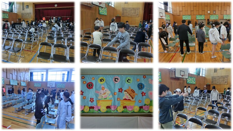 入学式準備の様子