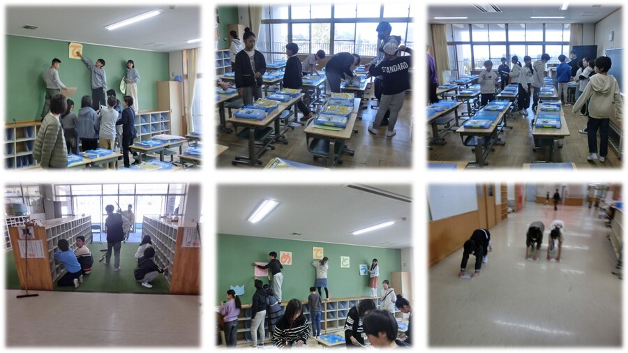 入学式準備の様子