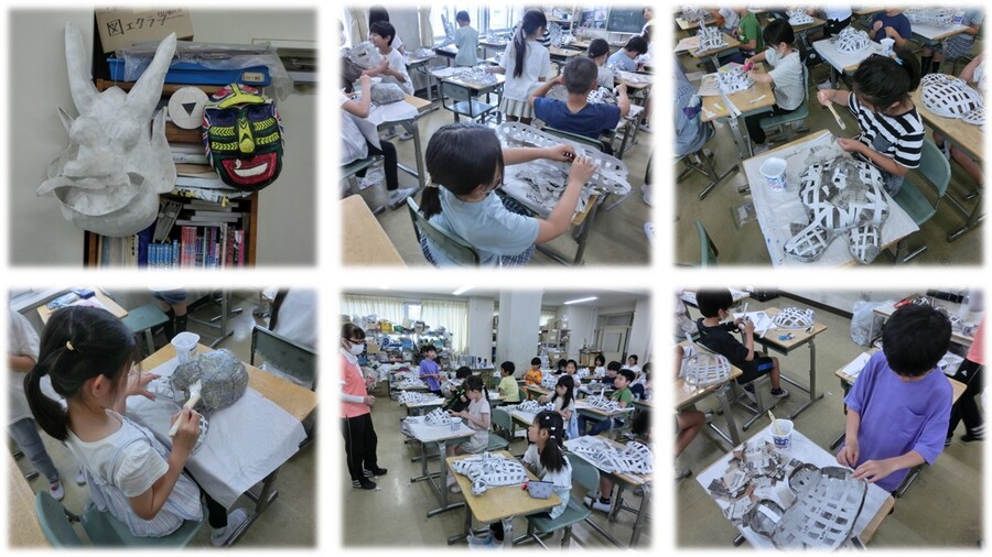 図工の授業の様子