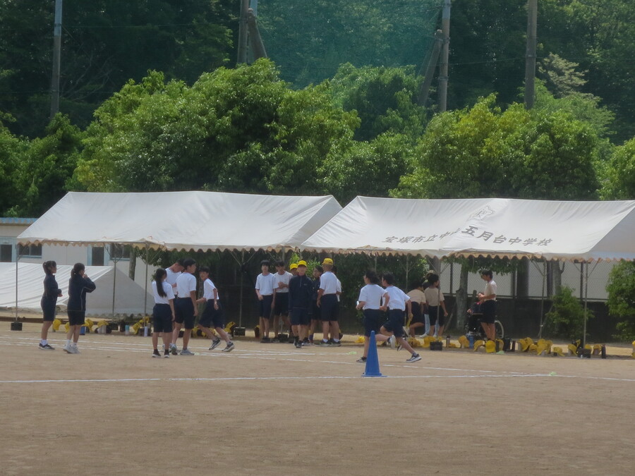 ブロック練習中　リレー