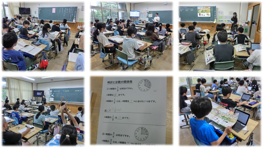 雨の日の学校の様子