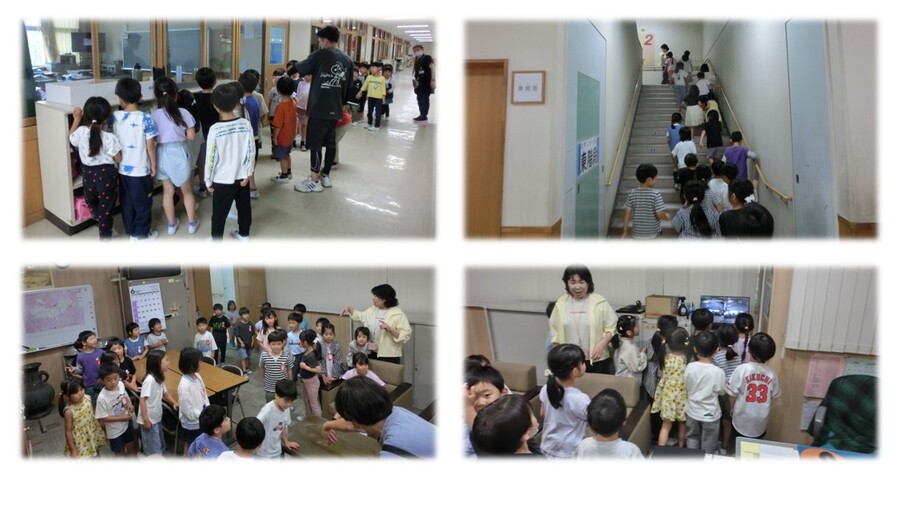 学校探検の様子