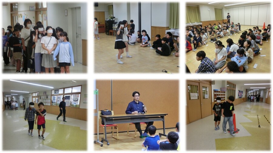 アイマスク体験の様子