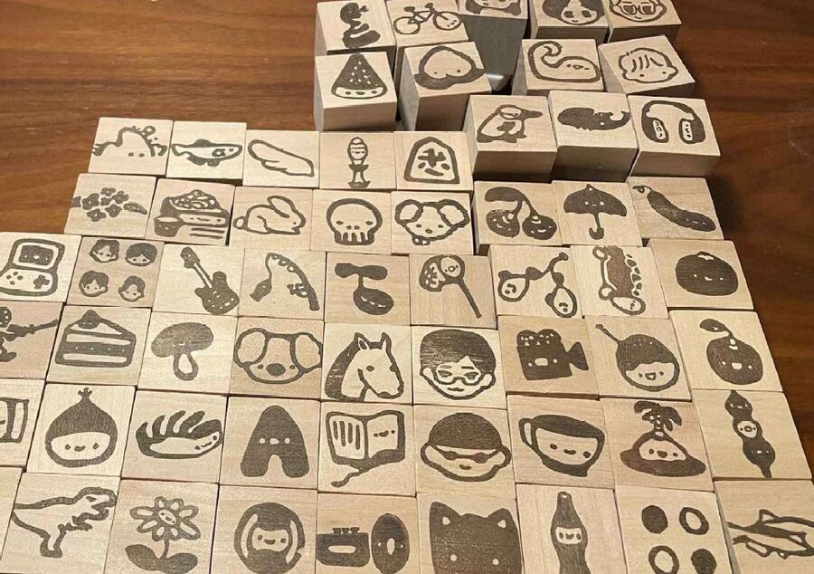 消しゴムはんこの画像